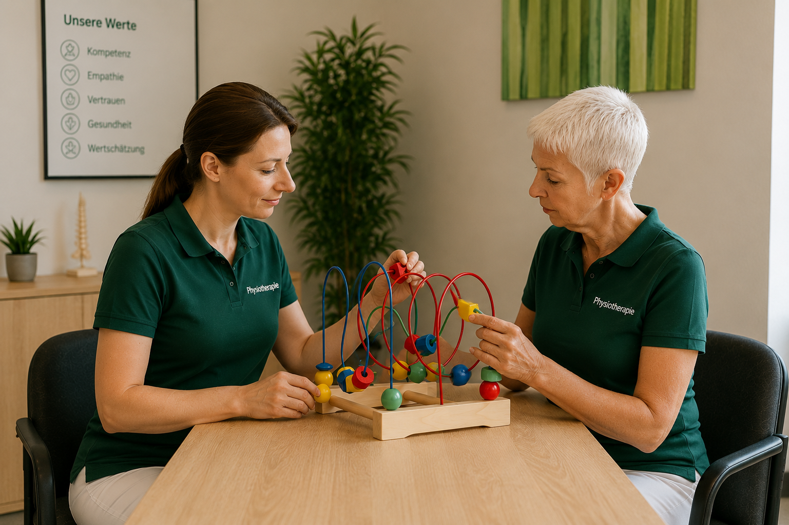 Ergotherapeutische Behandlung am Tisch